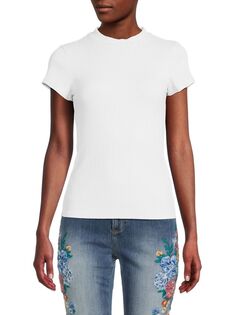 Рубашка с круглым вырезом в рубчик Dakota Nsf, цвет Soft White