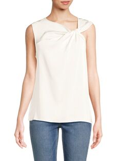 Твист-блузка без рукавов Calvin Klein, цвет Soft White