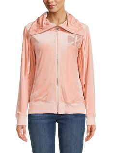 Бархатная куртка со стразами Calvin Klein, цвет Blush