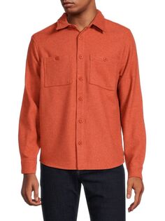 Куртка-рубашка из смесовой шерсти Onia, цвет Spiced Ginger