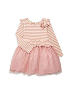 Платье-свитер в полоску для маленькой девочки-пачки Samara, цвет Blush