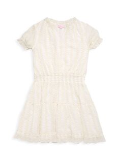 Расклешенное мини-платье для девочек Design History, белый