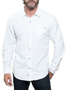 Рубашка на пуговицах из стираного льна в винтажном стиле Stitch&apos;S Jeans, белый