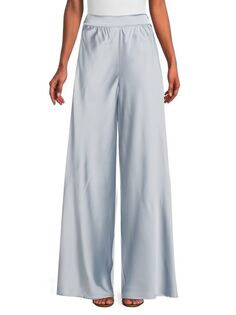 Атласные широкие брюки Renee C., цвет Steel Blue