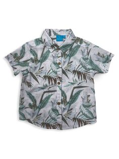 Рубашка с тропическим принтом Rocco для маленького мальчика Bear Camp, белый