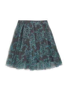 Кружевная юбка для маленьких девочек и девочек Burberry, цвет Bright Blue