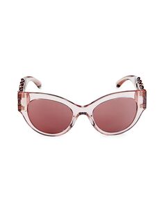 Солнцезащитные очки «кошачий глаз» 52 мм Versace, белый
