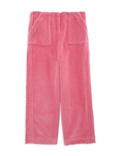 Вельветовые брюки для маленьких девочек и девочек Burberry, цвет Bright Rose