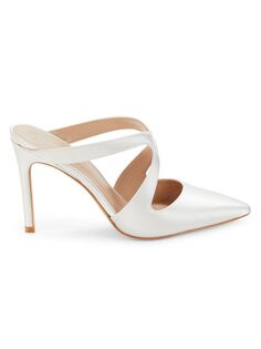 Туфли-мюли Mariposa с волнистым узором Stuart Weitzman, белый