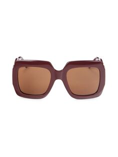 Квадратные солнцезащитные очки 54 мм Gucci, цвет Brown Brow