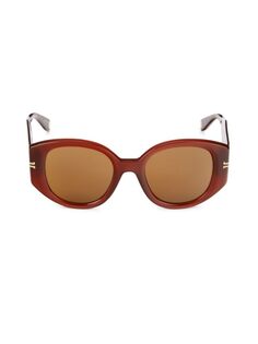 Круглые солнцезащитные очки 51MM Marc Jacobs, цвет Burgundy