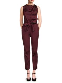 Комбинезон Frida с завязками на талии Reiss, цвет Burgundy