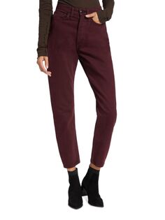 Узкие джинсы Maya с высокой посадкой Rag &amp; Bone, цвет Burgundy