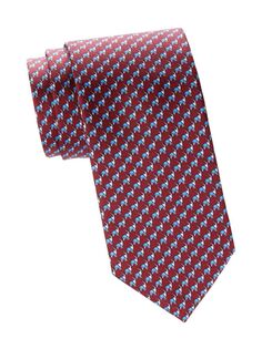 Платок из шелкового галстука Ike Behar, цвет Burgundy