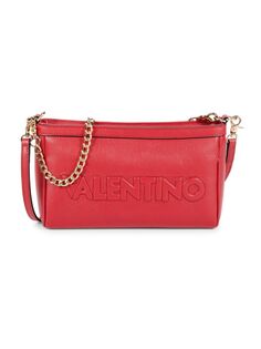 Кожаная сумка через плечо Celia с тиснением Mario Valentino, цвет Tango Red