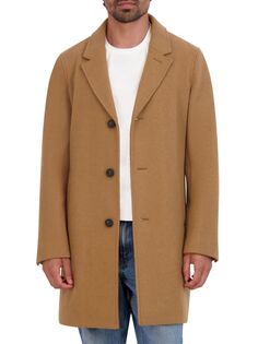 Верхнее пальто из эластичной шерсти Cole Haan, цвет Camel