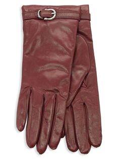 Подпоясанные кожаные перчатки Portolano, бордо