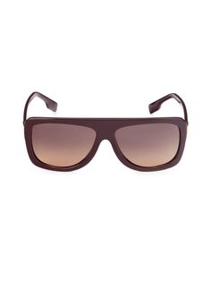 Прямоугольные солнцезащитные очки 49MM Burberry, бордо