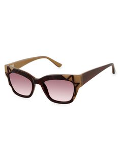 Солнцезащитные очки Clubmaster «кошачий глаз» 49MM L.A.M.B., цвет Tortoise