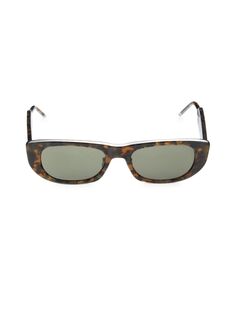 Овальные солнцезащитные очки 53MM Thom Browne, цвет Tortoise