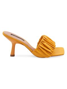 Кожаные сандалии Dallas с мятостью Bcbgmaxazria, цвет Tuscany Yellow
