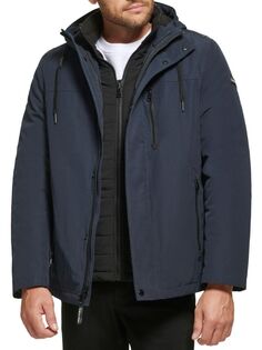 Куртка-комбинезон с капюшоном Arctic Faille 3-в-1 Calvin Klein, цвет True Navy