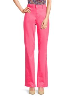 Прямые джинсы Ruth со средней посадкой L&apos;Agence, цвет Ultra Pink Lagence