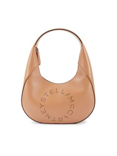 Сумка-хобо из веганской кожи Linea с логотипом Stella Mccartney, цвет Camel