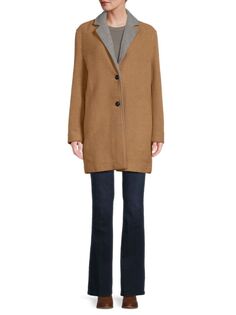 Шерстяное пальто с лацканами Notch Tommy Hilfiger, цвет Camel