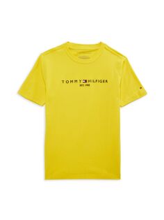 Футболка с логотипом Tomas для мальчиков Tommy Hilfiger, желтый