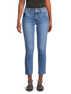 Прямые укороченные джинсы со средней посадкой Collin Hudson, цвет Virgo Blue