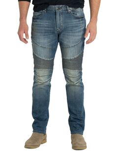 Потертые узкие байкерские джинсы Stitch&apos;S Jeans, цвет Wasted Blue