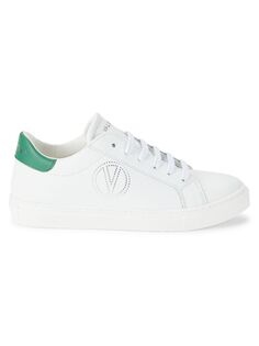 Кожаные кроссовки Petra с логотипом Mario Valentino, цвет White Green