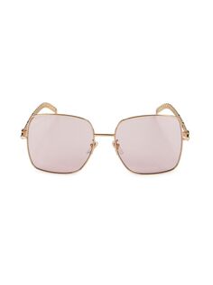 Квадратные солнцезащитные очки 61 мм Gucci, золото