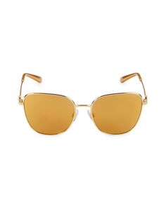 Овальные солнцезащитные очки 56MM Dolce&amp;Gabbana, золото