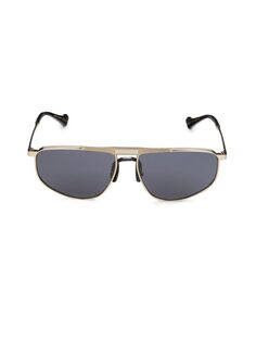 Прямоугольные солнцезащитные очки 60MM Gucci, золото