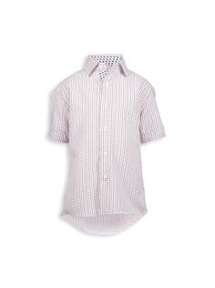 Рубашка в клетку для мальчика Elie Balleh, цвет White Red