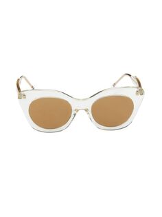 Солнцезащитные очки-бабочки 52MM Thom Browne, цвет Crystal Silver
