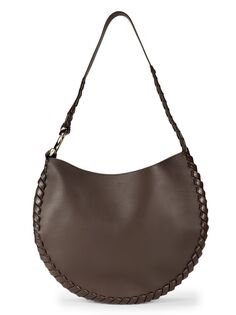 Кожаная сумка-хобо Chloé, цвет Dark Brown Chloe