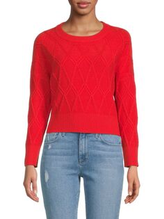 Вязаный укороченный свитер Patrizia Luca, красный