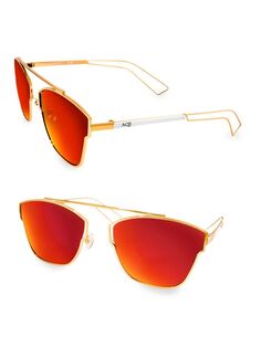 Квадратные солнцезащитные очки EMERY 59MM Aqs, красный