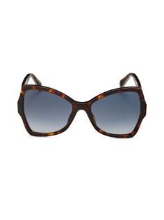 Солнцезащитные очки-бабочки 54MM Moschino, цвет Dark Havana
