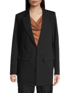 Длинный вязаный блейзер City Garden Donna Karan, черный Dkny