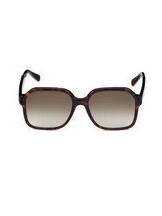 Квадратные солнцезащитные очки 56MM Ferragamo, цвет Dark Tortoise