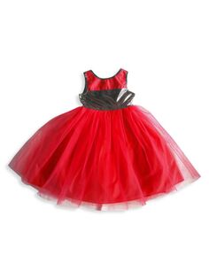 Платье А-силуэта из тюля для маленьких девочек и девочек Joe-Ella, красный