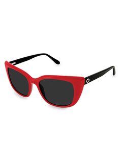 Солнцезащитные очки «кошачий глаз» 53MM Lulu Guinness, красный