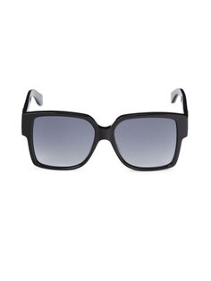 Квадратные солнцезащитные очки 55 мм Saint Laurent, черный
