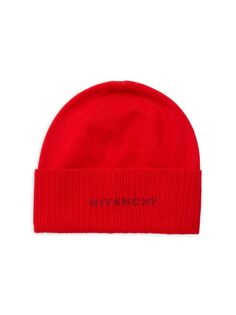 Шерстяная шапка с логотипом Givenchy, красный