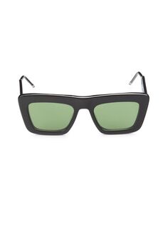 Квадратные солнцезащитные очки 52 мм Thom Browne, черный