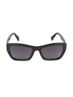 Квадратные солнцезащитные очки 55 мм Ferragamo, черный